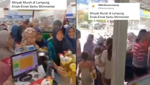 Emak-emak di Lampung Serbu Minimarket Beli Minyak Goreng