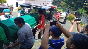 Jenazah pelaku perampokan di BRI Link Lampung Timur
