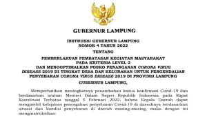 Lampung PPKM Level 2