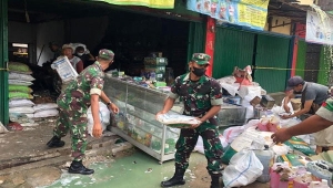 Kebakaran di Pasar Sukadana Lampung Timur