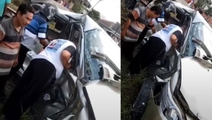 Mobil tertabrak kereta di Natar, Lampung Selatan