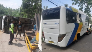 Kecelakaan Bus Damri di Lampung Selatan