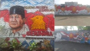 Dukung Prabowo Presiden lewat mural dan grafity