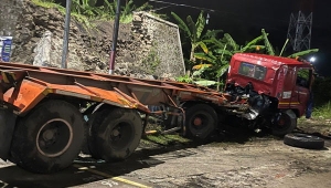 Kecelakaan Truk di Bakauheni Lampung