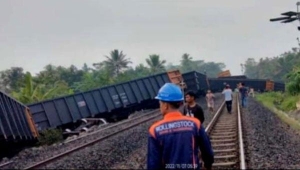 Kereta Api tabrakan di Lampung