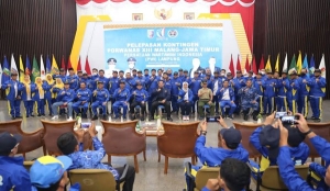 Kontingan PWI Lampung di Porwanas Jatim