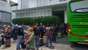 Kontingen PWI Lampung di Porwanas tiba di Malang, Jawa Timur