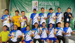 Tim Futsal PWI Lampung meraih medali perak di Porwanas 2022