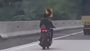 Pengendara motor yang masuk Tol Bakauheni-Terbanggi Besar Lampung ditangkap