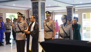 Sertijab Dirsamapta dan Kabid Humas Polda Lampung