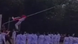 Pelatih Paskibra di Lampung Jatuh Saat Perbaiki Bendera