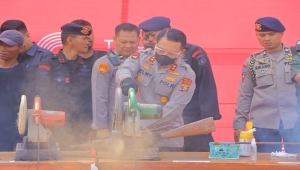 Polda Lampung musnahkan senjata api rakitan