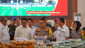 Polda Lampung Gagalkan Penyelundupan 113 Kg Sabu