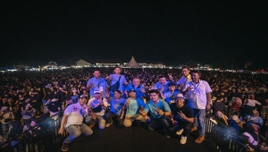 Suasana Konser Koplo Gemoy bertajuk Gebyar Indonesia Maju Prabowo-Gibran di Natar Lampung Selatan, Selasa (16/1/2024) malam. (Foto: Istimewa)