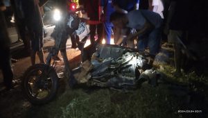 Kecelakaan pemotor wanita terlindas Bus Damri di Lampung Timur