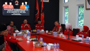 Pj Gubernur Lampung Samsudin kunjungi DPD PDIP Lampung