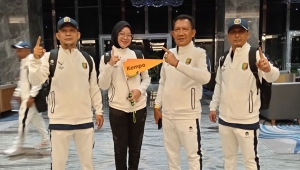 Kabid Humas KONI Lampung Supriyadi Alfian Lepas Atlet 3 Cabor Menuju PON XXI 2024