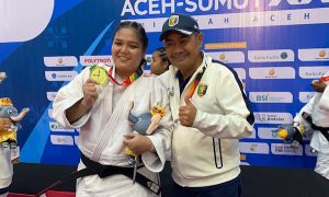 Atlet Judo Lampung Indah Permatasari Raih Medali Emas PON XXI 2024
