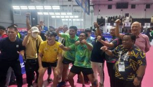 Tim Tenis Meja Beregu Putra Lampung meraih emas PON XXI 2024
