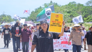Ratusan petani datangi Polda Lampung minta usut dugaan mafia tanah