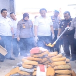 Polda Lampung Musnahkan Barang Bukti Narkotika