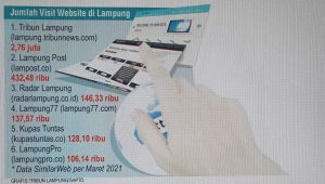 Jumlah visit website di Lampung