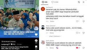 Gubernur Lampung Hapus Uang Komite Sekolah