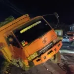 Kecelakaan Truk dan Motor Beat di Pringsewu