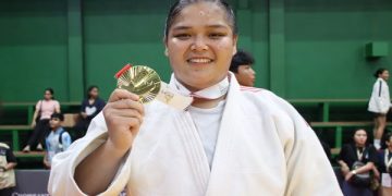 Atlet Judo Lampung Indah Permata Sari Raih Emas PON Beladiri 2025