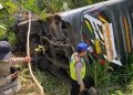 Bus Rombongan Peziarah Asal Lampung Timur Kecelakaan