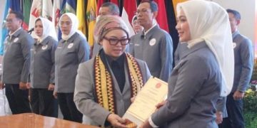 Purnama Wulan Sari Dilantik Jadi Ketua Gimnastik Lampung
