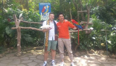 Stevan Tokin di Bird Park Lembah Hijai Lampung