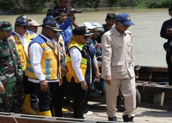 Menteri PU Dody Hanggodo Tinjau Jembatan Way Bungur Lampung Timur