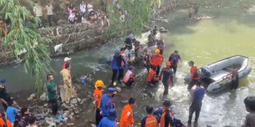 Bocah Tenggelam di Sungai Kali Balok Bandar Lampung