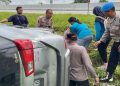 Mobil Pemudik Asal Bekasi Kecelakaan di Tol Lampung-Palembang