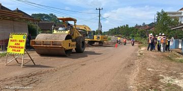 Jalan Jabung-Labuhan Maringgai Lampung Timur Mulai Dibangun