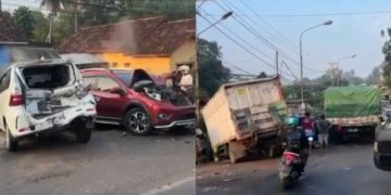 Kecelakaan Beruntun di Pesawaran Lampung