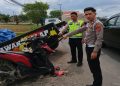 Kecelakaan Mobil Pikap dan Motor Vario di Pringsewu