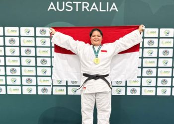 Atlet Judo Lampung, Indah Permatasari meraih medali emas di Oceania Open 2026 Australia