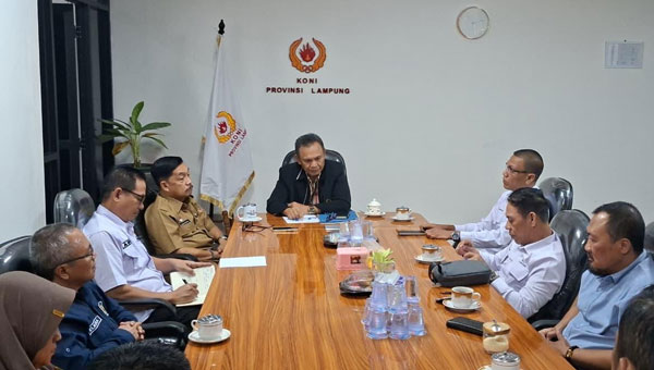 Audiensi PWI dan KONI Lampung Bahas Porwanas 2027