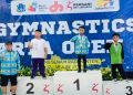Atlet Aerobik dari HAGC Lampung Muhammad Evano Faeyza meraih emas di Gymnastic Jakarta Open 2026