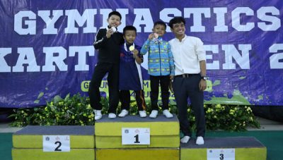 Atlet Aerobik Lampung Muhammad Evano Faeyza di Gymnastic Jakarta Open 2026