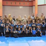 Ketua FGI Lampung Purnama Wulan Sari Bersama Atlet Aerobik Gimnastik Lampung