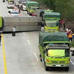 Kecelakaan Bus Vs Truk di Tol Lampung-Palembang