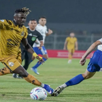 Pemain Bhayangkara Presisi Lampung FC Moussa Sidibe