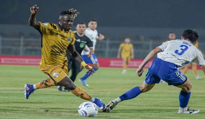 Pemain Bhayangkara Presisi Lampung FC Moussa Sidibe